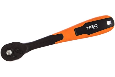 Трещотка 3/8", 72зуб., 200мм, изогнутая (08-513) Neo