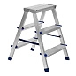 Лестница-стремянка алюмин. двустор., 3 ступ, 640мм, слож.710х440х160мм, (97923) СИБРТЕХ фото2