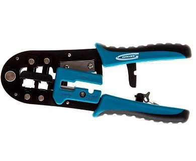 Пресс-клещи для обжима телефонных и компьютерных клемм RJ45, 8P и RJ11/12, 6P (17719) Gross