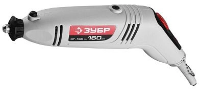 Гравер 15000-35000 об/мин, цанга 3.2 мм,набор насадок,гибкий вал,штатив,160 Вт, кейс (ЗГ-160ЭК) Зубр