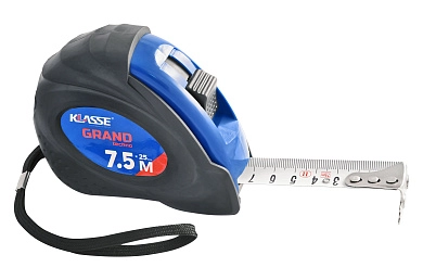 Рулетка 7.5м/25мм, "GRAND techno", прорез. корпус, магнит. крючок, двойной стопор, быт. (KL17022-0