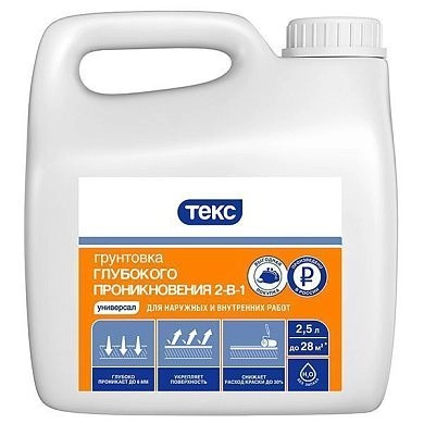 Грунтовка ТЕКС Универсал глубокого проникновения 2 в 1, 0.8 кг