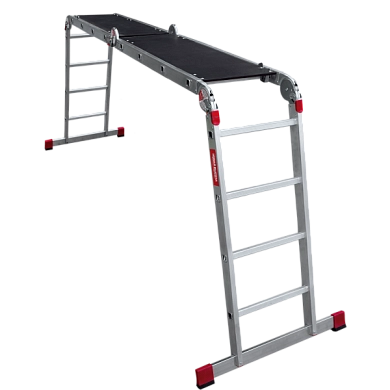 Лестница-трансформер алюм. широкая с помостом NV3330 (4х4 ступ. 146/556см, 18.9кг) Новая Высота