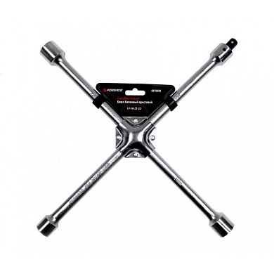 Ключ-крест автомобильный, 17мм-19мм-21мм-22мм, с адаптером 1/2" (F-681B400) Forsage