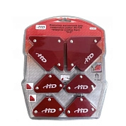 Фиксаторы магнитные для сварочных рабор 45-135 градусов (набор 6шт) (HD-08678) H-D