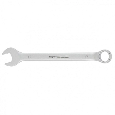 Ключ комбинированный, 17 мм, CrV, матовый хром (15213) STELS
