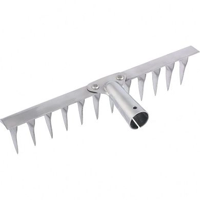 Грабли, нержавеющая сталь, 290 мм, 12 витых зубьев, без черенка (61753) СИБРТЕХ