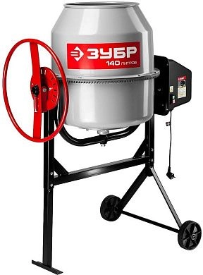 Бетоносмеситель БС-140-600 (0.6 Вт, 140 л, 220 В) "МАСТЕР" ЗУБР