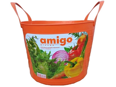 Корзина хозяйственная пластиковая 14л. (77101) AMIGO