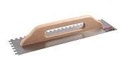 Гладилка нерж. зубчат. 130х480мм, зуб 10мм, дер. рук. (KL0804-10) KLASSE