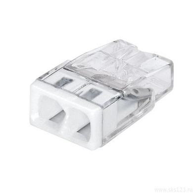 Клемма монтажная СМК 2273-242 с пастой (400В 32А 2 гнезда 0,5-2,5мм2 белый) 10 шт./уп 40426 ETP