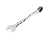 Ключ комбинированный с трещ., удлиненный, 18х18мм, с изог/рук., хром.покр. (121244) HORTZ