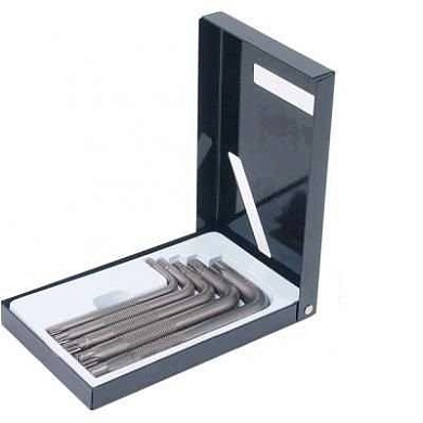 Набор ключей сплайн (spline)  М5-M12 Г-образных, 5пр., мет.кейс (5501) FORCE