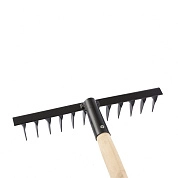 Грабли стальные, 300х1300 мм, 12 витых зубьев, деревянный черенок (61744) СИБРТЕХ