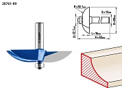 Фреза фигирейная №2, D= 89мм, рабочая длина-16мм, радиус-38,1мм, хв.-12мм, d-12,7мм (28761-89) ЗУБР