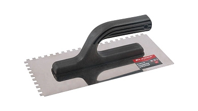 Гладилка нерж. зубчат. 130х270мм, зуб 6мм, пласт. рук. (KL0803-06) KLASSE