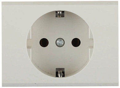 Розетка СВЕТОЗАР "ЭФФЕКТ" с заземлением, одинарная, без вставки и рамки, цвет бежевый, 16А/~250В