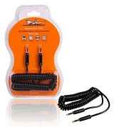 Кабель  AUX 3,5mm Jack 1.8м, черн. нейлон