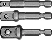 Переходники 1/4" под головки 1/4", 3/8", 1/2", 50мм, 3пр. (26656-H3) STAYER
