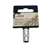 Головка торцевая 1/4" 6гр. 7мм L25мм CrV на держателе (HD-1406P) H-D