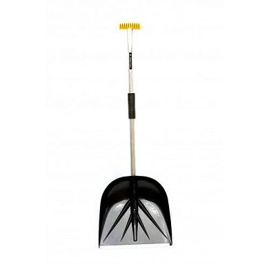 Лопата снеговая пласт. с алюм. планкой, с алюм. черенком и ручкой, 420*400мм, 1320мм "Санта" Protex