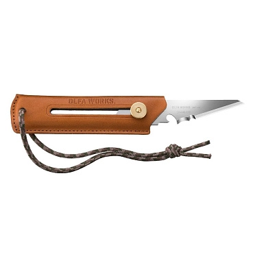 Нож многоцелевой со сменным лезвием с чехлом "WORKS BK1 CAMEL BUSHCRAFT KNIFE" (OW-BK1L-CL) OLFA