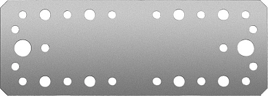 Пластина крепежная 180х65x2.5мм оцинкованная 1шт. (31023-180) ЗУБР