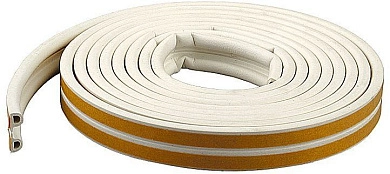 Уплотнитель резиновый самоклеящийся, профиль "P", белый, 6м (40922-006) ЗУБР