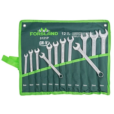 Набор ключей комбинированных 8-24мм, 12пр. (Forsland-5121P) Forsland