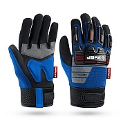 Перчатки профессион комбинир синие, антивибрационные, противоуд р.ХL 10,IMPACT (11476-ХL) ЗУБР