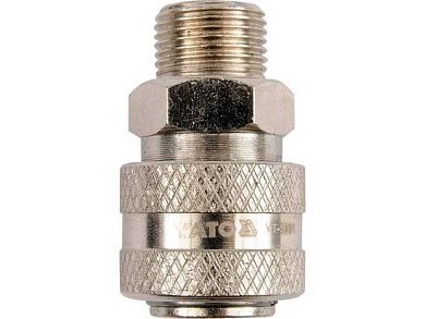 Соединение быстросъемное с клапаном наружная резьба 3/8" (YT-2391) YATO