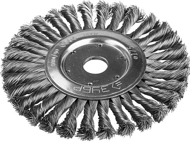 Щетка дисковая (коса) d=175х22мм, стальн. пров. 0,5мм (35190-175_z01) ЗУБР