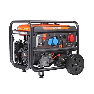 Генератор бенз. GRA 8500 DAWS (8.5 кВт, 220В, 25л, розетки 12/230/400В) PATRIOT