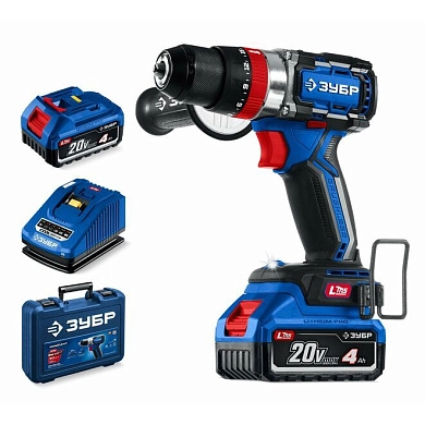 Дрель-шуруповерт ударная аккум. DBS-70-42 (LMS) (20.0 В, 2 акк. х 4.0 A/h Li-Ion, 70 Нм, чем.) ЗУБР