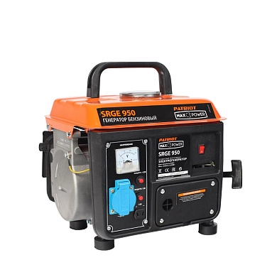 Генератор бензиновый SRGE950 (0,8 кВт 220В 4,2л розетка 220/12В) PATRIOT / IMPERIAL