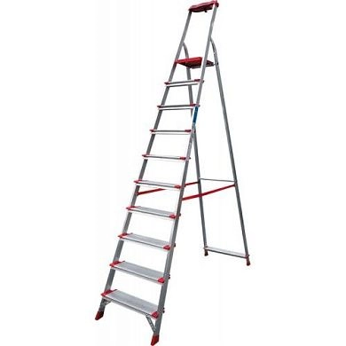 Лестница-стремянка алюм. индустриальная с органайзером NV5150 (10ступ. 213/292см 9,9кг) Новая высота