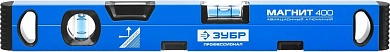 Уровень строительный "ПРОФЕССИОНАЛ" "МАГНИТ", 2 противоударных глазка, магн., 400мм (34589-040) ЗУБР