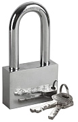 Замок навесной, стальной корпус, закаленная удлиненная дужка, 60мм "МАСТЕР" (3710-60-1) ЗУБР