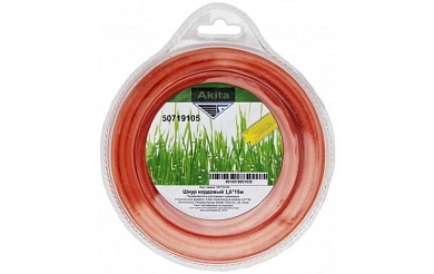 Леска (косильная струна) квадрат Ø 1,6 мм / 15м AKITA