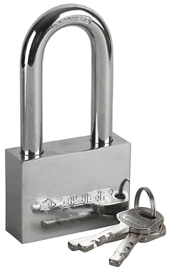 Замок навесной, стальной корпус, закаленная удлиненная дужка, 60мм "МАСТЕР" (3710-60-1) ЗУБР