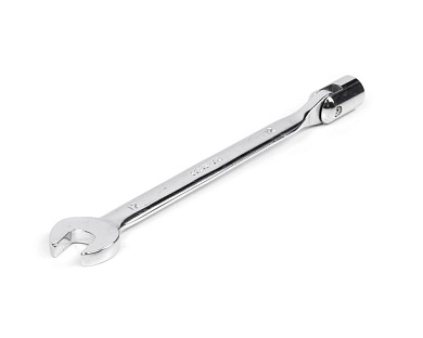 Ключ комбинированный торцевой шарнирный удлиненный, 12х12мм, хром. (121255) HORTZ
