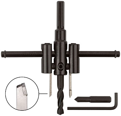 Сверло регулируемое, двухрезцовое "Балеринка", твердосплав. карбидные резцы 30-120мм (F_36701) FIT