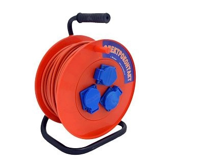 Удлинитель на катушке 30м (ПВС 3х1.5мм2, 3,5кВт/16А, IP44, 3 р., 220В, мет.кат) (10193)