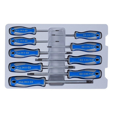 Набор отверток TORX T8-T40, с отверстием, 9пр. (30309PR) KING TONY