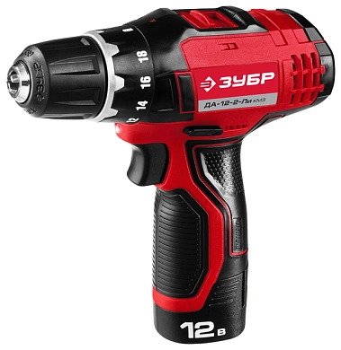 Дрель-шуруповерт аккум. ДА-12-2-Ли КМ3 (12.0 В, 1 акк. х 1.5 А/ч Li-Ion, 40 Нм, чем.) ЗУБР