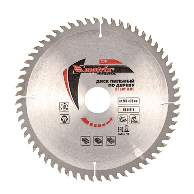 Диск пильный 200х30/32х60T по дереву (73264) MATRIX