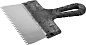 Шпатель зубчатый нерж. фасад. 200 мм/ 4 мм, пласт. рук. "МАСТЕР" (10078-20-04) ЗУБР фото2