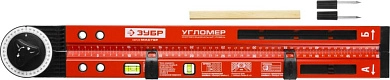 Уровень-угломер 500мм, складной, 2 ампулы (1 поворотная), точность 1мм/м (34740) ЗУБР