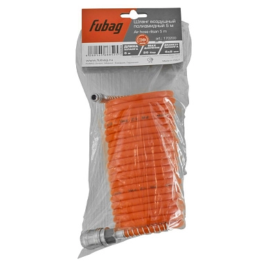 Шланг химстойкий спиральный с фитингами 6x8 мм 5 м (170200) FUBAG