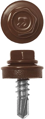 Саморез кровельный для мет. конст. Ø 25x5.5 мм RAL 8017 коричнев 1800шт. (4-300310-55-025-8017) ЗУБР